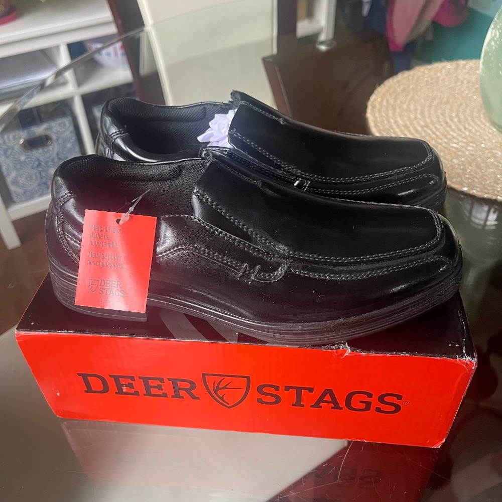 New with tags boys Deer Stags dress shoes size 3Y.